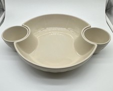 Still In The Box 📦 Longaberger Chip and Dip Bowl (3-piece) in Ivory 🤍 picture