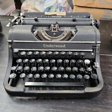Vtg Antique Underwood Universal Portable Typewriter w/ Hard Carrying Case 1930s picture