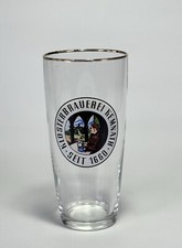 German Klosterbrauerei Kemnath Beer Glass ~ Gold Rim ~ Vintage ~ .25 L picture