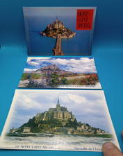 Le Mont Saint Michel Postcard Lot of 3 Unposted Vibrant Color Photos picture