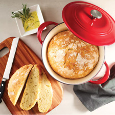 Enameled Cast Iron 7-Quart Covered Round Dutch Oven - RED color - safe up to 450 picture