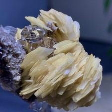 66G Natural Barite Flower with Herkimer Diamond Crystal Mineral Specimen picture