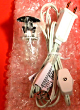 CHRISTMAS VILLAGE LIGHT CORD 6 FT. NEW CLEAR BULB WITH SWITCH & CLIP picture