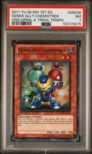 2011 Yu-Gi-Oh GENEX ALLY CHEMISTRER Hidden Arsenal HOLO Trish EN036 PSA 7 Pop 1 picture