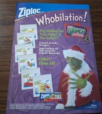 Grinch Ziploc Vintage Print Ad 1999 8x11 picture