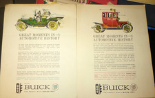 BUICK ADV 1906 1914 GREAT MOMENTS IN AUTOMOTIVE HISTORY 8 1/2X11 PAPER picture
