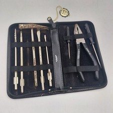 Vtg JBS Germany SOLINGEN TOOL KIT Zip Leather Case Incomplete Plyers Read picture