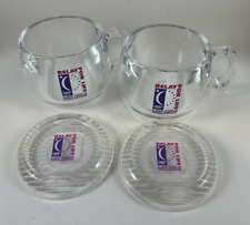American Cancer Society Relay for Life Acrylic Cups Set of 2 with Lids Saucers picture