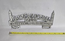 Vintage Cast Aluminum Cape Canaveral Florida Topper Car Club Plaque picture