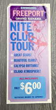 1960s Freeport Grand Bahama Nite Club Tour Brochure Vintage Travel Ephemera picture