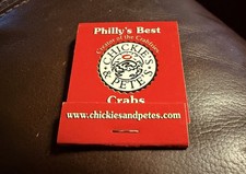 Chickie’s & Pete’s, Philly’s Best Crabs, Philadelphia PA Full Unstruck Matchbook picture