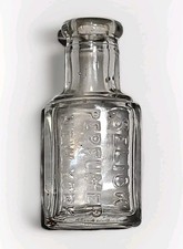 Antique Selick Perfumer New York Glass Bottle 2.5