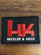 HK FIREARMS HECKLER & KOCH LOGO PATCH HOOK FASTENER BACKING PATCH H&K picture