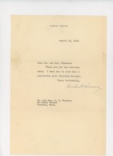 1934 Herbert Hoover Signed Letter & Original Envelope - Presidential Autograph picture