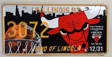 CHICAGO BULLS NBA 3 TIME WORLD CHAMPS 1993 ILLINOIS SPECIAL EVENT LICENSE PLATE picture