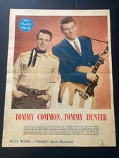 1958 CANADIAN TORONTO STAR WEEKLY PINUP PAGE TOMMY HUNTER TOMMY COMMON picture