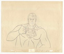 Super Friends Superman Original Animation Line Drawing Hanna-Barbera Production picture