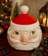 Vintage  Holt Howard Starry Eyed Santa Sugar Bowl picture