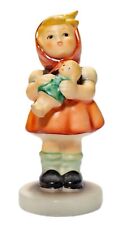 GOEBEL HUMMEL W. Germany Girl With Doll Hand Painted Porcelain Figurine Vintage picture