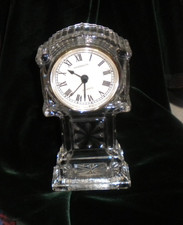 SHANNON IRISH CRYSTAL OF IRELAND SMALL CLOCK DESIGN 24% LEAD CRYSTAL BOX01 picture