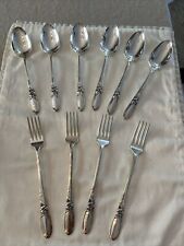 Oneida White Orchid 4 Dinner Forks And 6 Spoons Lot Community Silverplate picture