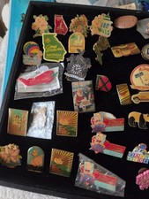 Huge Vintage Enamel Pin Lot 250+ Lapel Hat Badge Button Military Disney Music picture