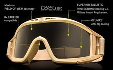 Revision Desert Locust USA Military Goggles Tan 499 APEL picture