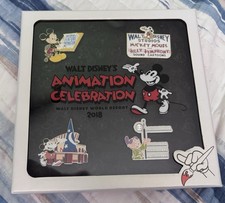 Disney WDW Animation Celebration 2018 4 Pin Box Set LE 300 Mickey Dopey Pristine picture