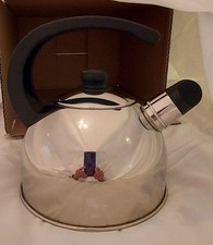 Vintage 1950s Tramontina INOX 18/10 Brasil Stainless Steel 2 Quart Tea Kettle picture