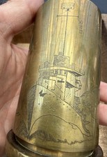 WWII USS Dale DD-353 Komandorski 40mm Trench Art Ashtray T.F. Idol w/Research picture