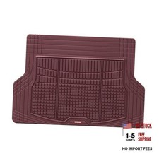 FlexTough Rear Cargo Mat – Heavy-Duty Trimmable Car Trunk Burgundy Mat Liner picture