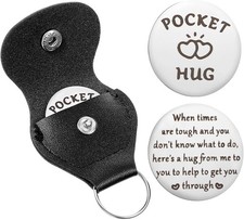 Pocket Hug Token, Coin Holder Pocket Keychain Long Distance Relationship Keepsak picture