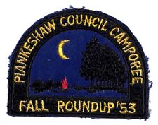BSA Patch Piankeshaw Council Camporee Fall Roundup 1953 Crescent Moon Scarce picture