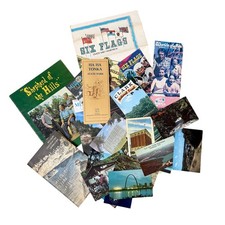 Vintage Missouri Travel Souvenirs Lot Six Flags Map Postcards Brochures Retro picture