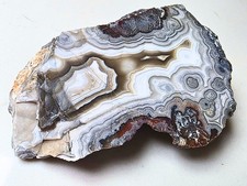 Face Polished Agua Nueva Agate 6.69  OZ -5 inch Stand Included Fortification picture