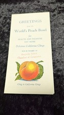 Vintage California Peach Advertising Brochure Marysville CA Recipe Pamphlet... picture