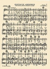 Vintage GUSTAVUS ADOLPHUS COLLEGE song sheet -c 1938-'ST. PETER, MINN. ~ picture
