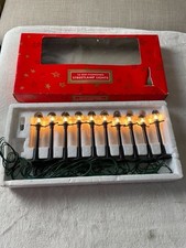 NIB VTG Mervyn's 10 Old Fashioned Streetlamp Lights Christmas Decor picture