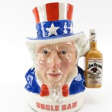 Vintage ROYAL DOULTON - Jim Beam LIQUOR DECANTER - UNCLE SAM w/  Whiskey Bottle picture
