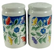 Vintage Flowers Floral Tulips Daisy Spring Colorful Salt and Pepper Shakers picture