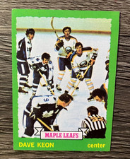 HOCKEY: 1973-74 TOPPS = DAVE KEON TORONTO MAPLE LEAFS CARD #85 picture