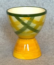Vernon Kilns Pottery Gingham egg cup 3.5