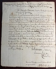 1774 Colonial Rhode Island Land Writ — Names Two Declaration Signers, Stephen picture