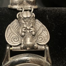 Women’s Native American Sterling Silver 925  Angel Heart Watch Bracelet Toggle picture
