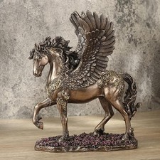 Cold Cast Bronze Divine Pegasus Winged Horse Figurine Home Decorative Collection picture