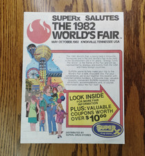 SUPERx Drug Stores Salutes the 1982 World's Fair Paper Pamphlet Knoxville TN picture