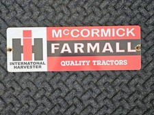 LARGE VINTAGE INTERNATIONAL HARVESTER MCCORMICK FARMALL PORCELAIN SIGN  picture