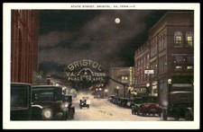 Vintage Postcard State Street Bristol Virginia Tennessee  picture