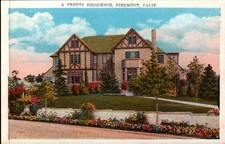 Vintage Postcard A  Residence  Piedmont  CA picture