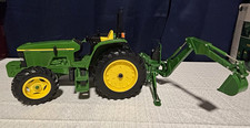 Ertl 1/16 John Deere 6310 FWA Diecast Toy Tractor with Rear Backhoe Attachment picture